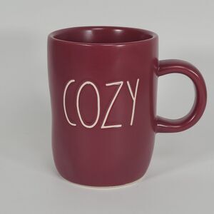 Rae Dunn Autumn Winter Red Mug Cozy Comfy Cocoa Coffee